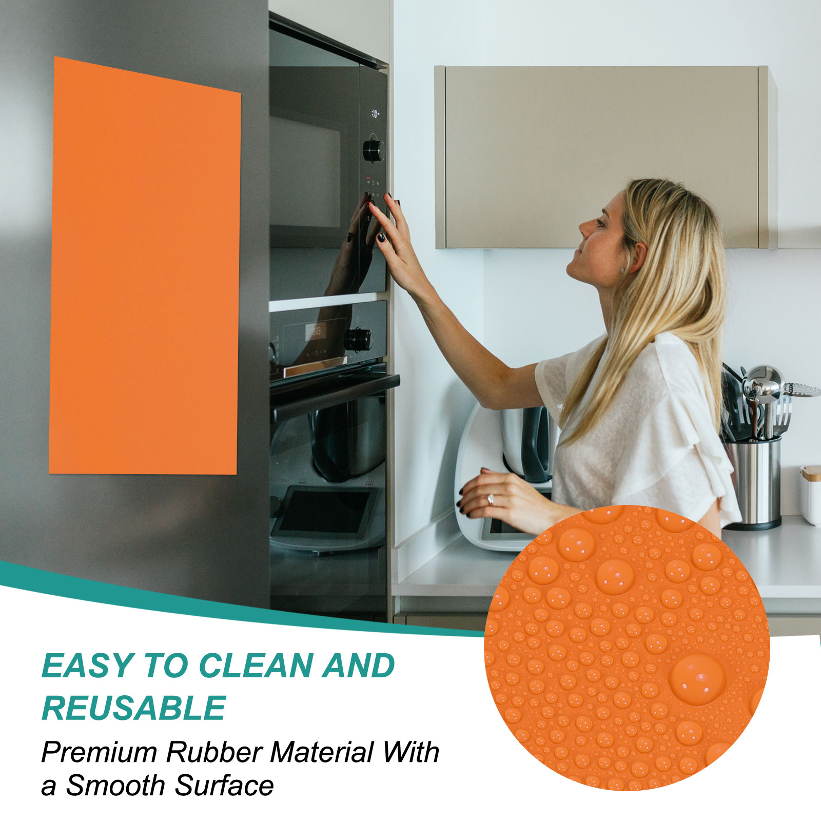 Uxcell Magnetic Dry Erase Board Sheet for Fridge, 6 Pcs 12 x 8 Inch Erasable Refrigerator Whiteboard for Kitchen for Home Kitchen Organizer Planner Office Storage, Orange (0.6mm)