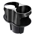 thumbnail image 2 of Car Cup Mount Practical Car Accessory Classic Color Design Carbon Fiber Black Silver Edge 1Pack, 2 of 3