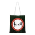 thumbnail image 1 of DouZhe Reusable Grocery Bags, Two Meters Warning Caution Lightweight Polyester Canvas Cloth Tote Bag for Travle Gym Shopping School, 15" x 16", 1 of 7