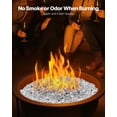 thumbnail image 4 of VEVOR Fire Glass, 10 LBS / 4.5 KG High-Temperature Resistant Fireplace Rocks, 1/2-Inch / 12.7 mm Reflective & Smokeless Firepit Glass Rock, High Luster Stone Landscaping for Fire Pit Table, Clear, 4 of 9