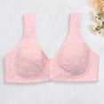 thumbnail image 4 of sunsanly Women Bra Front Button Closure Thin Shockproof Push-up Soft Breathable Anti-snagging Thin Wide Shoulder Strap Mother Jogging Yoga Bra, 4 of 8