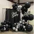 thumbnail image 6 of HH Black and Silver Balloon Arch Kit, 140Pcs Different Sizes inch Black Metallic Silver Balloons and Confetti Party Balloon Garland Kit for Birthday, Wedding, Graduation, Anniversary Decorations, 6 of 14