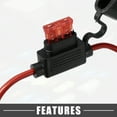 thumbnail image 5 of Unique Bargains 1Set 10A Standard Blade Style Fuse 12AWG Fuse Holder 12 Gauge Fuse Holder Blade Style Inline Fuse Holder, 5 of 6