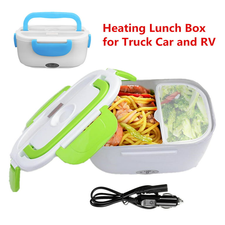 Car and RV Electric Heating Meal Lunch Box Rice Container Food Warmer with  12V Car Plug Adapter 