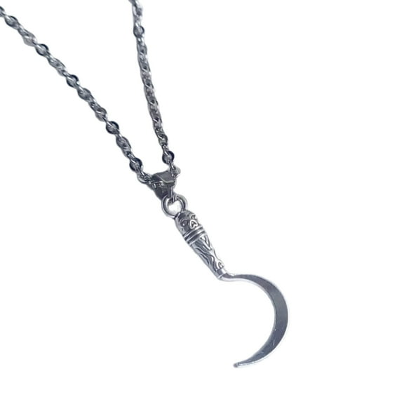 Neck Jewelry Scythe Pendant Necklace Simple Neckchain for Party and Casual Looks