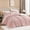 Blush, variant on Fluffy Sherpa Comforter Set, Super Soft White Fleece Warm Bedding for Winter, Luxury Jacquard Boho Thick Fuzzy Plush Bed Set 3 count(1 Shaggy Comforter, 2 Pillowcases)
