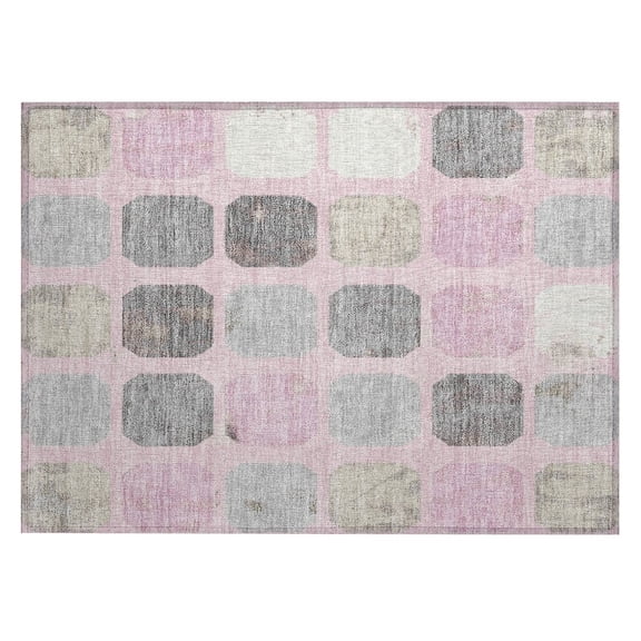 Dalyn Rugs Machine Washable Indoor/Outdoor Chantille ACN2182 Pink 1'8" x 2'6" Rug