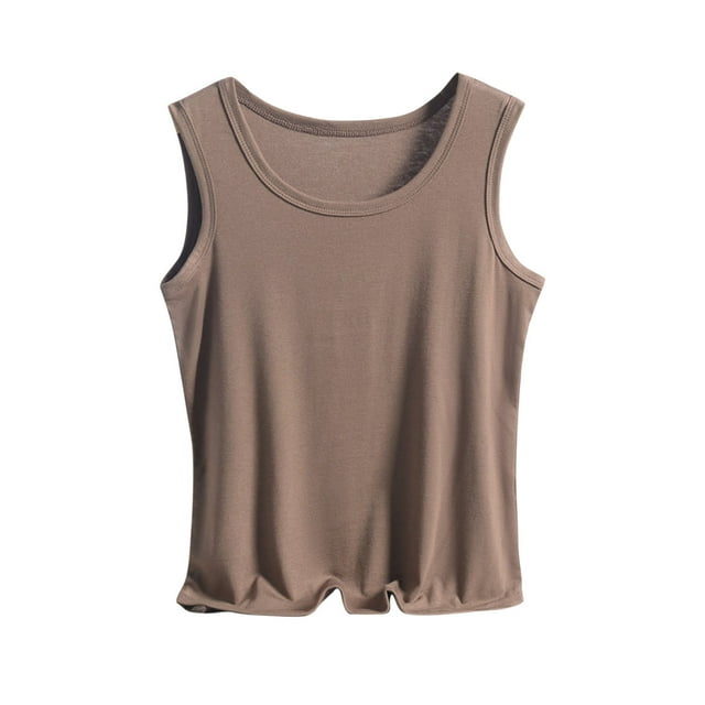 tarylea Débardeurs en Coton Grande Taille pour Femmes Col Rond Ajusté Doux Usage Quotidien Débardeurs Basiques