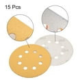 thumbnail image 3 of Uxcell 60 Grits 8-Holes Sanding Discs Hook and Loop Wet Dry Sandpaper Sander Aluminum Yellow 15pcs, 3 of 5