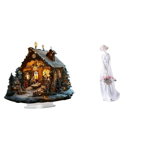 Adorno De Niña De Porcelana Acrílica, Decoración De Mesa Independiente Con Base Para Fiesta, Hogar, Estantería, Festival, Dormitorio, Estatua De Dama Nórdica Moderna Para Estante, Porche,