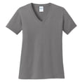 thumbnail image 5 of Yellow Rooster Women's Core Cotton V-Neck Tee Medium Grey XS, 5 of 6