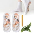 thumbnail image 1 of Calcetines de reflexología para principiantes, herramientas de de punto de acupuntura, área de reflexión, suaves con bolígrafo, calcetines con pequeño verde, 1 of 8