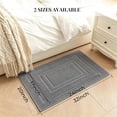 thumbnail image 5 of Yiannan 20x32 Inch Cotton Bath Rug, Soft Absorbent Non Slip Mat, Machine Washable Non Shedding, Fashionable Mat for Bathroom, Kitchen and Laundry,Dark Gray, 5 of 8