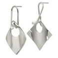 thumbnail image 2 of Stainless Steel Polished Post Dangle Earrings; for Adults and Teens; for Women and Men, 2 of 3