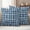 Blue, variant on Pink Plaid Outdoor Waterproof Pillow Covers, Modern Art Checkered Farmhouse Decorative Square Throw Pillowcase Sofa Cushion Sham for Patio/Couch/Chair, 16"x16" 2 Pack