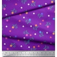 thumbnail image 3 of Soimoi Satin Silk Fabric Aster Floral Print Fabric by Yard 42 Inch Wide, 3 of 3