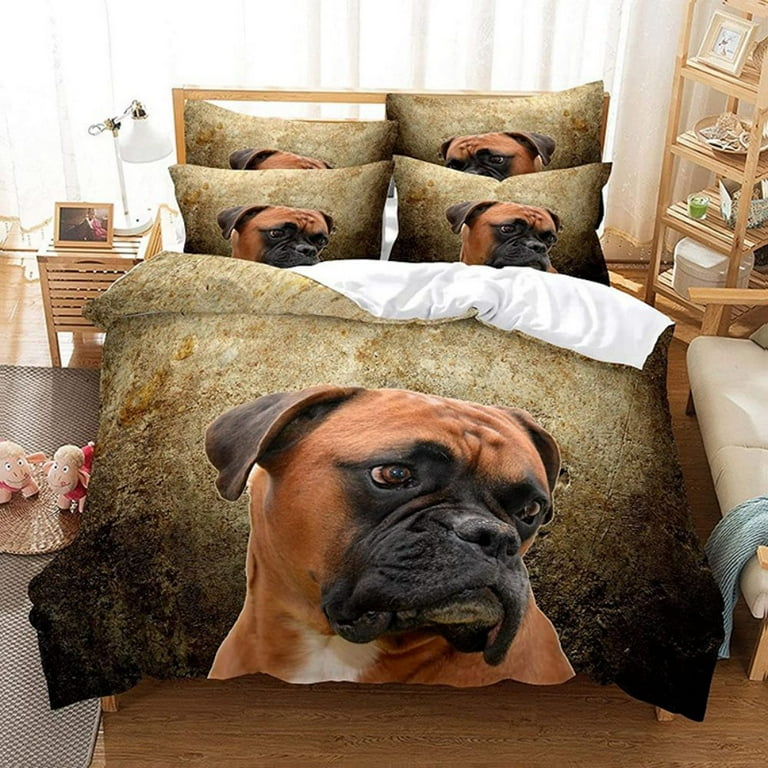 Christmas 3D Animal Cute Dog Duvet Cover 3 Pieces Bedding Bed Sets King Queen Full Twin Comforter Cover Set for Kids Gift Walmart