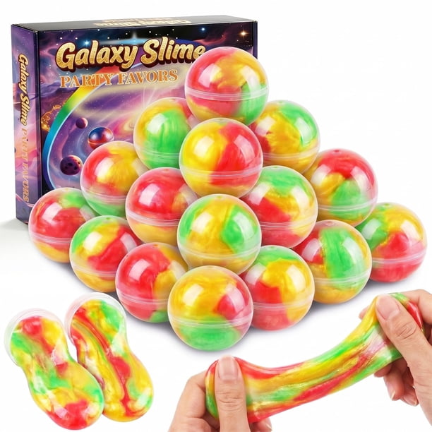 Slime Balls MOSHRERUHUA Paquete de 24 juguetes galácticos antideslizantes