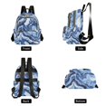 thumbnail image 2 of JIALIOU Mini Backpack Purse for Women Quilted Casual Daypack Small Travel Shoulder Bag, Blue Black White Marble, 2 of 7