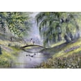 thumbnail image 2 of Withaar, Reint 14x11 Black Ornate Wood Framed with Double Matting Museum Art Print Titled - Surrounded by nature, 2 of 4