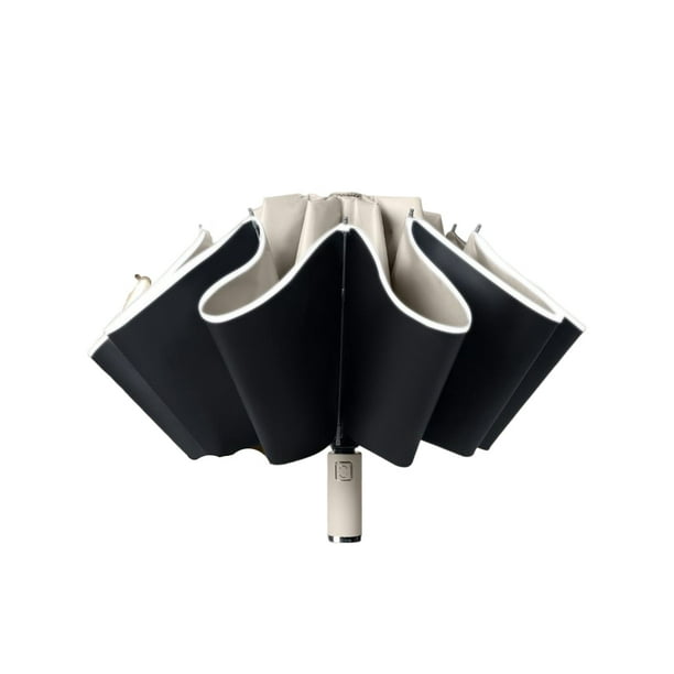 Soidarity Paraguas para hombre, impermeable, portátil, plegable, Protector de viaje, sombrilla de vinilo, 10 varillas, protección solar Personal, carpas Beige Soidarity OD029055-05