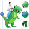 thumbnail image 2 of Disfraz inflable de dinosaurio, disfraz inflable divertido para Halloween y fiesta de Navidad, disfraz de Cosplay para adolescentes, adultos y niños, 2 of 5