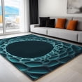 thumbnail image 2 of Area Rug 8x10 ft Abstract Honeycomb Pattern Washable Rugs, Soft Non-Slip Faux Wool Rug for Living Room, Bedroom, Farmhouse, Dining Room, Office, Home Decor Carpet, 2 of 7