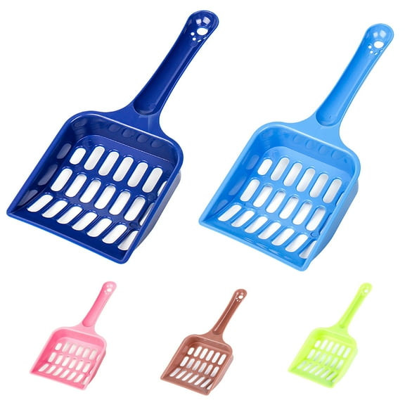 Cheers.US Plastic Litter Scoop for Cats, Durable Deep Shovel and Long Handle for Sifting Kitty Litter