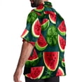 thumbnail image 3 of Watermelon Men's Short Sleeve Beach Shirts Hawaiian Button Down Casual Summer Printed Unisex Top, 3 of 6