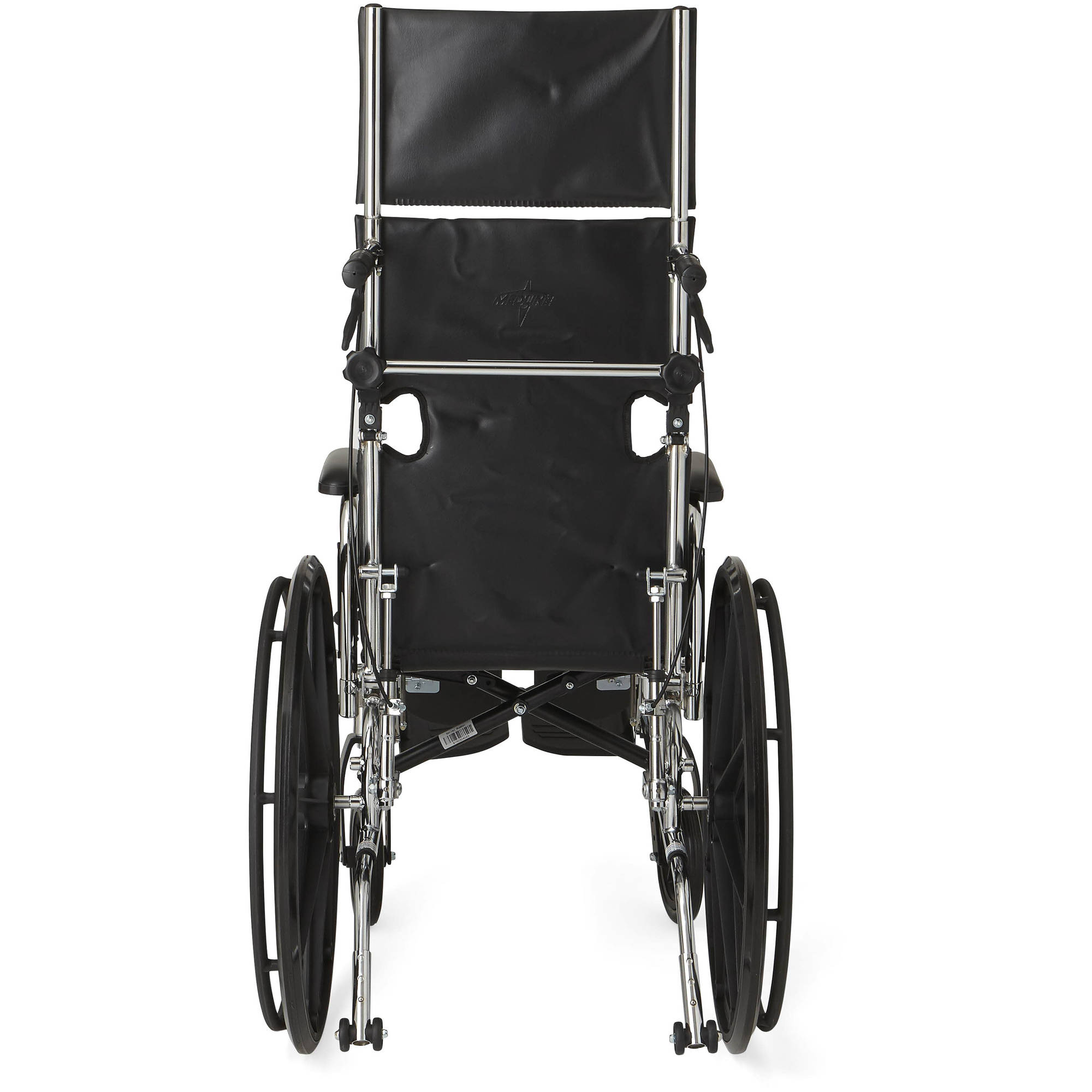 Medline Excel Reclining Wheelchair with 20" Wide Seat, Desk-Length Removable Arms, Elevating Leg Rests