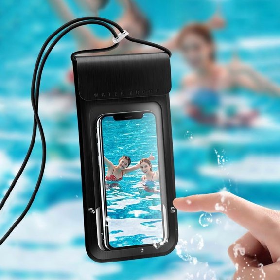 Waterproof Phone Pouch, IPX8 Floating Waterproof Case for iPhone 16 15 14 13 12 Pro Max, Galaxy S24 S23, Cellphone Dry Bag with Detachable Lanyard, Beach & Cruise Essentials