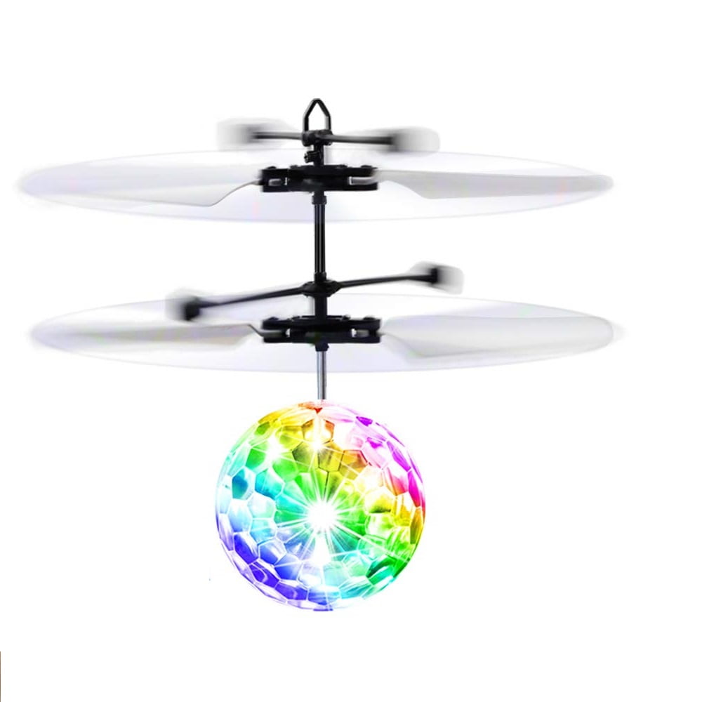 Mini RC Drone UFO Lighting Gyro Fly Ball Toy Kid Induction Lighting Aircraft Toy 