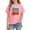Pink, variant on Girls Tee Shirts, Girls T Shirts, Sweet Print Short Sleeve Cotton Top Vacation Casual Summer Black 4-5 Years