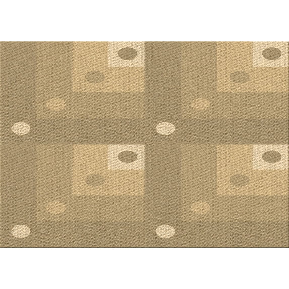 Ahgly Company Indoor Rectangle Patterned Yellow Orange Area Rugs, 2' x 4'