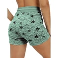 thumbnail image 3 of ValueVibe Yoga Shorts for Women with Pockets Drawstring Elastic Athletic Shorts Star Print Casual Gym Shorts, Green L, 3 of 8