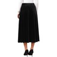 thumbnail image 3 of INSPIRE CHIC Women's Velvet Long Skirt High Waist Elegant Evening Formal Cocktail A-Line Skirts with Belt 2XL Black, 3 of 6