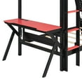 thumbnail image 6 of Mirightone Twin over Twin Bunk Bed with Two Gaming Desks, Adult Gaming Bunk Bed with Pegboard, Twin Gaming Bunk Bed for Gamer, Red, 6 of 8