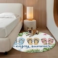 thumbnail image 2 of Summer Slippers Round Area Rug 3Ft Washable Small Circle Rugs for Kitchen Entryway, Tropical Botanical Palm Leaves Non-Slip Carpet Floor Mats Indoor Outdoor Carpet Runner Aesthetic Home Decor, 2 of 8