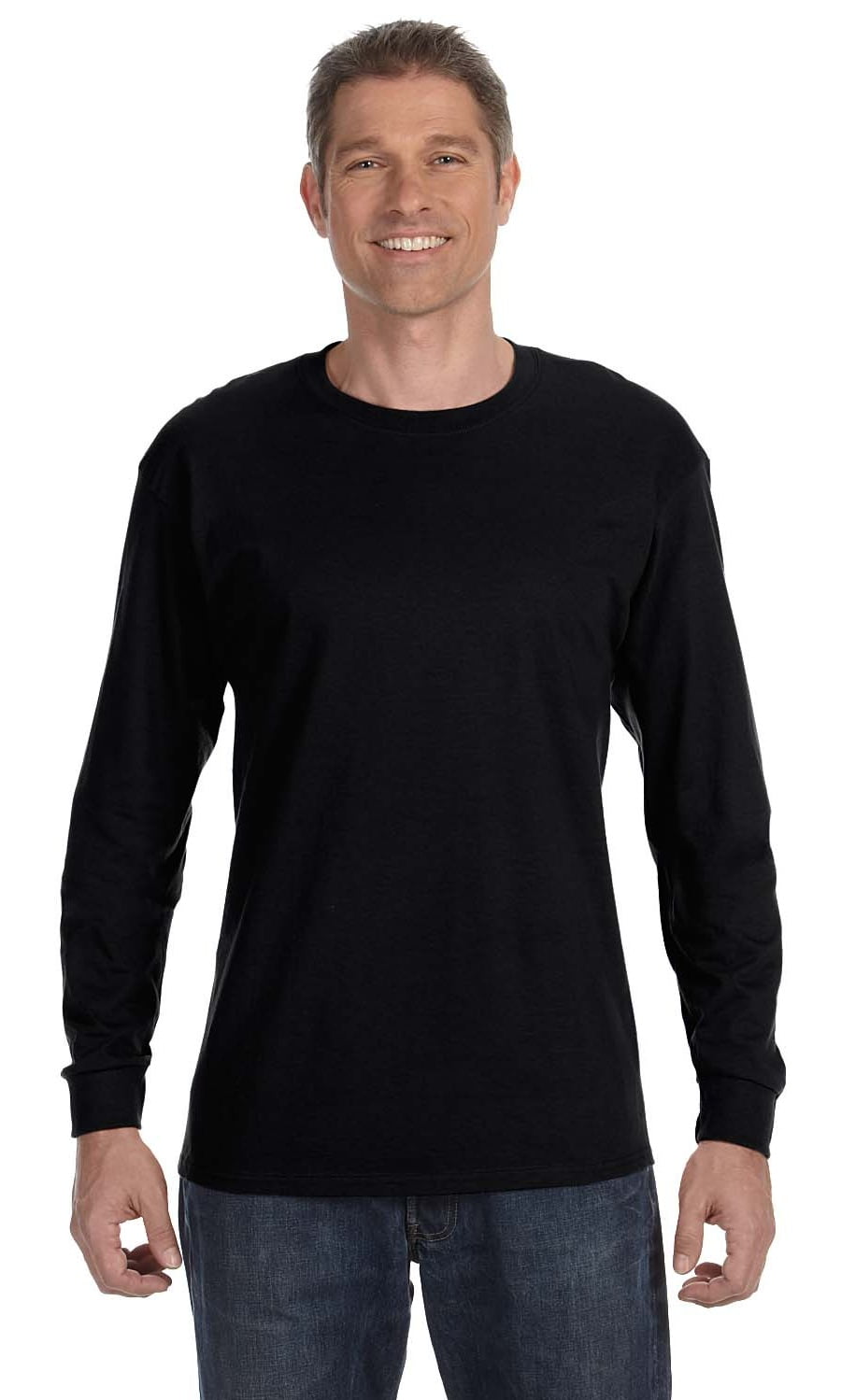 Hanes - The Hanes Adult 61 oz Tagless Long Sleeve T-Shirt - BLACK - 3XL - Walmart.com - Walmart.com