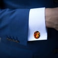 thumbnail image 3 of Basketball Men's Silver Stainless Steel Cufflink Set for Formal Attire, Made of High-Quality Materials, Ideal for Business Meetings and Weddings, 3 of 6
