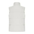 thumbnail image 5 of Women Puffer Vests Sleeveless Cropped Outerwear Warm Winter Lightweight Coat Stand up Collar down Jackets with Pockets New Light Jackets for Women Casual White XL, 5 of 8