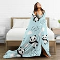 thumbnail image 5 of Kll Fleece Blanket Plush Throw Blanket Cute Panda Bear,Soft Fuzzy Cozy Flannel Blanket For Couch Sofa Bed.(60"X50"), 5 of 9