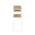 thumbnail image 6 of Walker Edison Contemporary Wood and Metal Tiered Entryway Table, Coastal Oak/White, 6 of 9