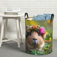 thumbnail image 7 of KLL Flower Crown Guinea Pig Waterproof Foldable Laundry Hamper Bucket with Handles for Storage Bin,Kids Room,Home Organizer (Medium ), 7 of 7