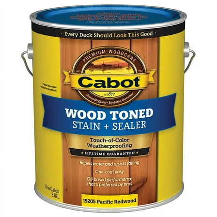 4-Pack of 1 gal Cabot 19205 Pacific Redwood Wood Toned Deck & Siding Stain