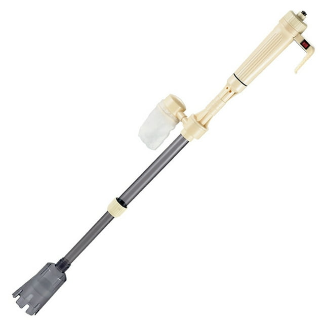 yeacher Electric Aquarium Gravel Cleaner with Adjustable Hose, 520L/h Flow Rate, DC3.3V Adapter or Battery Powered, 58-95cm Retractable, US Plug, Model AS-615B