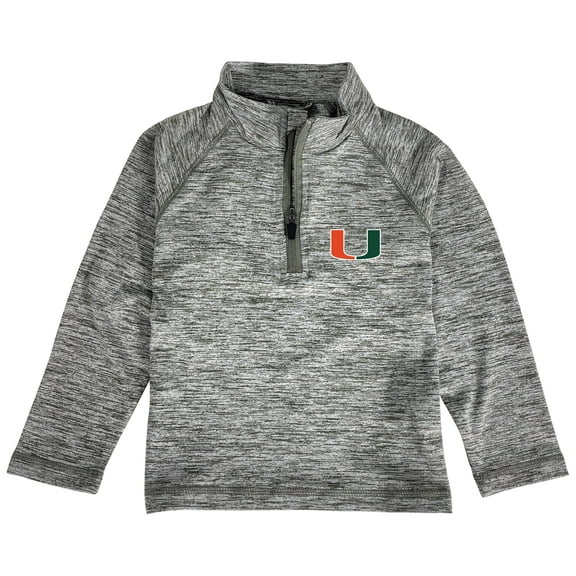 Toddler Garb Heathered Gray Miami Hurricanes Matthew Quarter-Zip Pullover Jacket