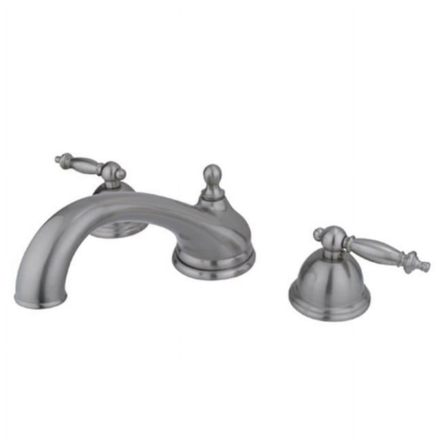 Kingston Brass KS3358TL 8 Inch -18 Inch Widespread Roman Tub Filler - Satin Nickel