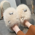 thumbnail image 6 of VerPetridure Women's House Slippers Fuzzy Memory Foam Slippers Fluffy Slippers Outdoor Indoor Warm Cozy Plush Bedroom Shoes Soft Flat Comfy Anti-Slip, 6 of 9