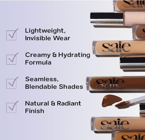 Saie Hydrabeam 0.2 Brightening & Hydrating Under Eye Concealer - HB Three & Half